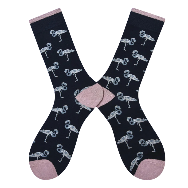 Men’s Relaxed Streetwear Crew Socks – Cotton-Blend Fall Winter Long Socks