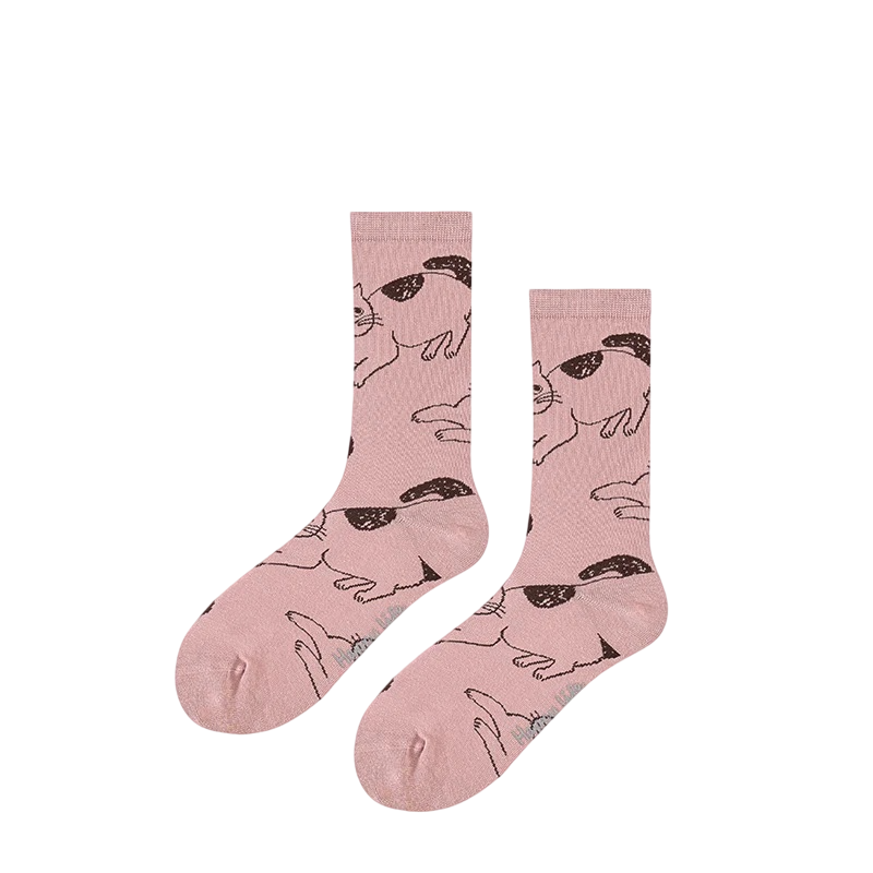 Women’s Gallery Animal Mid-Calf Socks – Elegant Moisture-Absorbing Casual Socks