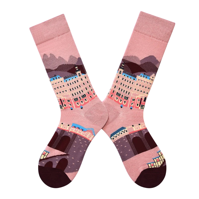Women’s Herbarium High-Crew Socks – Vintage Plant-Inspired Autumn Socks
