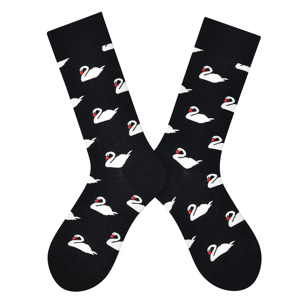 Women’s Vibrant Happy Long Socks – Sweet Colorful All-Season Socks