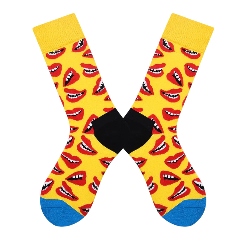 Women’s Abstract Critter Tall Socks – Color-Pop Scandinavian-Inspired Casual Socks
