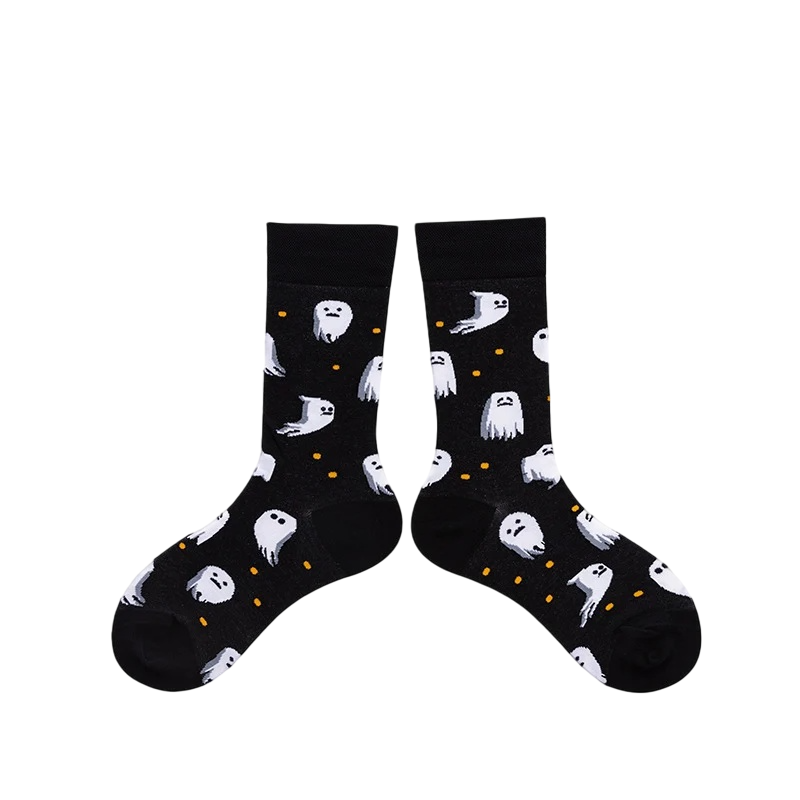 Unisex Animated Symbol Crew Socks – Modern Fall Winter Couple Socks