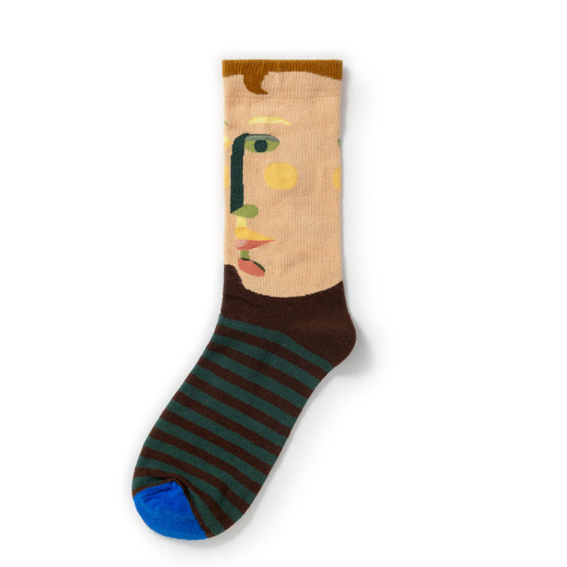Gallery Edit Art-Inspired Combed Cotton Crew Socks