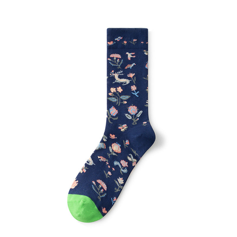 Gallery Edit Art-Inspired Combed Cotton Crew Socks