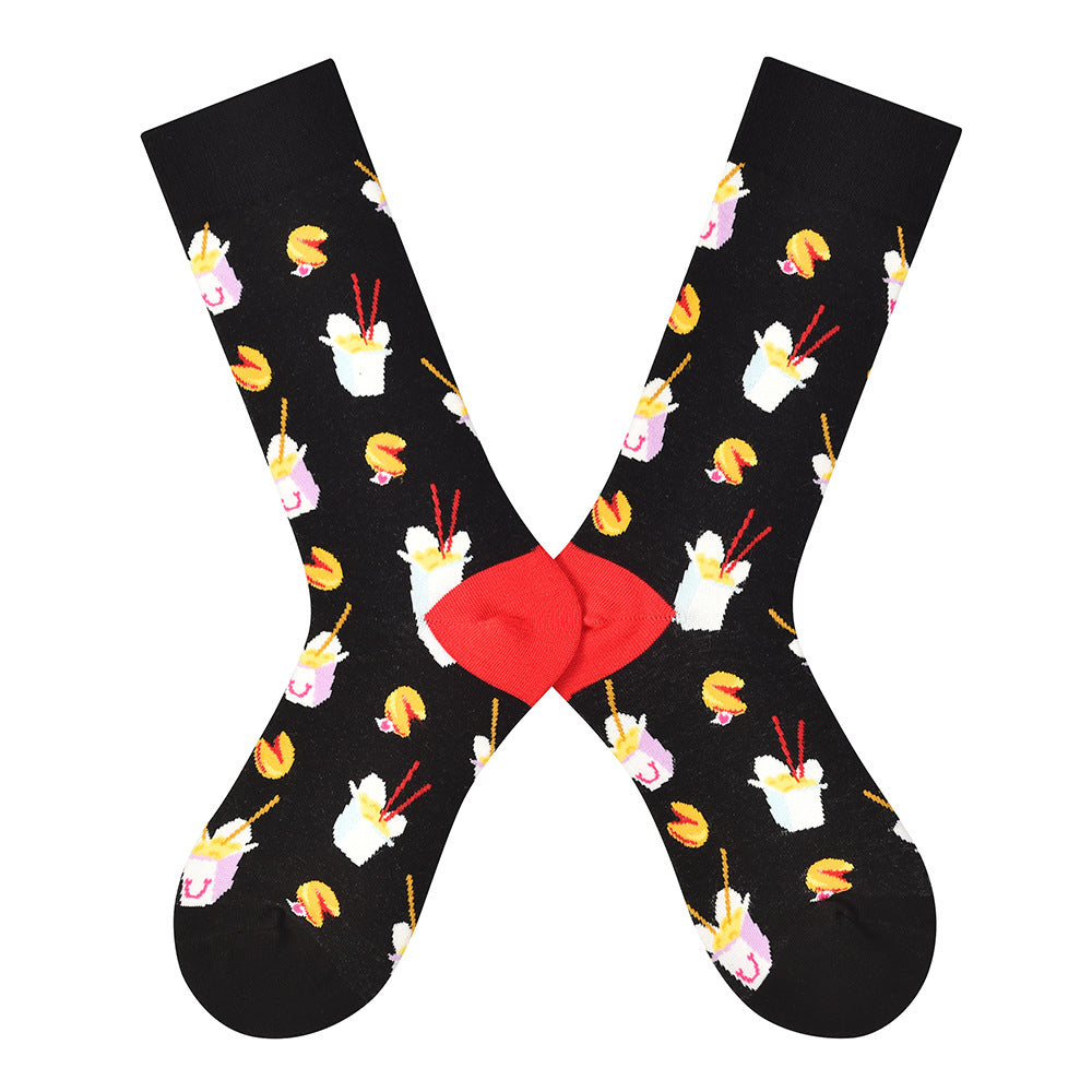 Women’s Whimsical Fauna Long Crew Socks – Cute Four-Season Cotton-Blend Socks