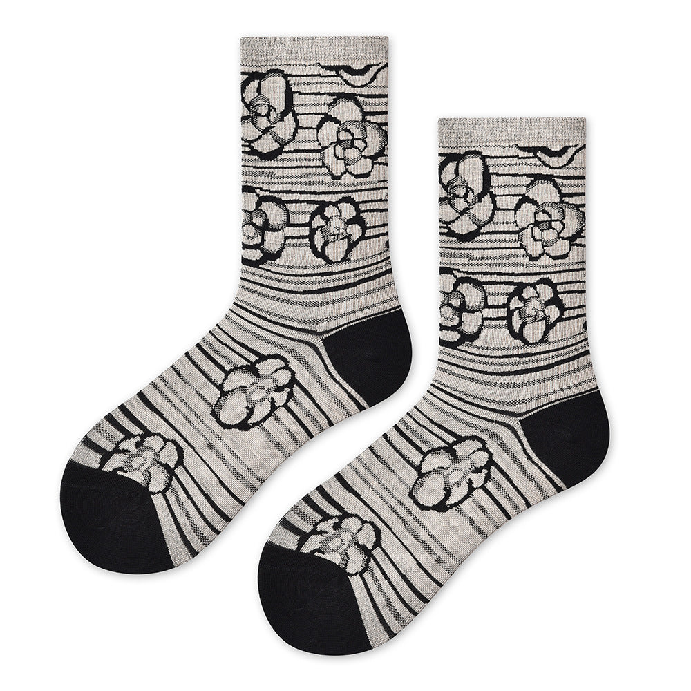 Women’s Elegant Sheen Crew Socks – Lightweight Boutique-Inspired Everyday Socks