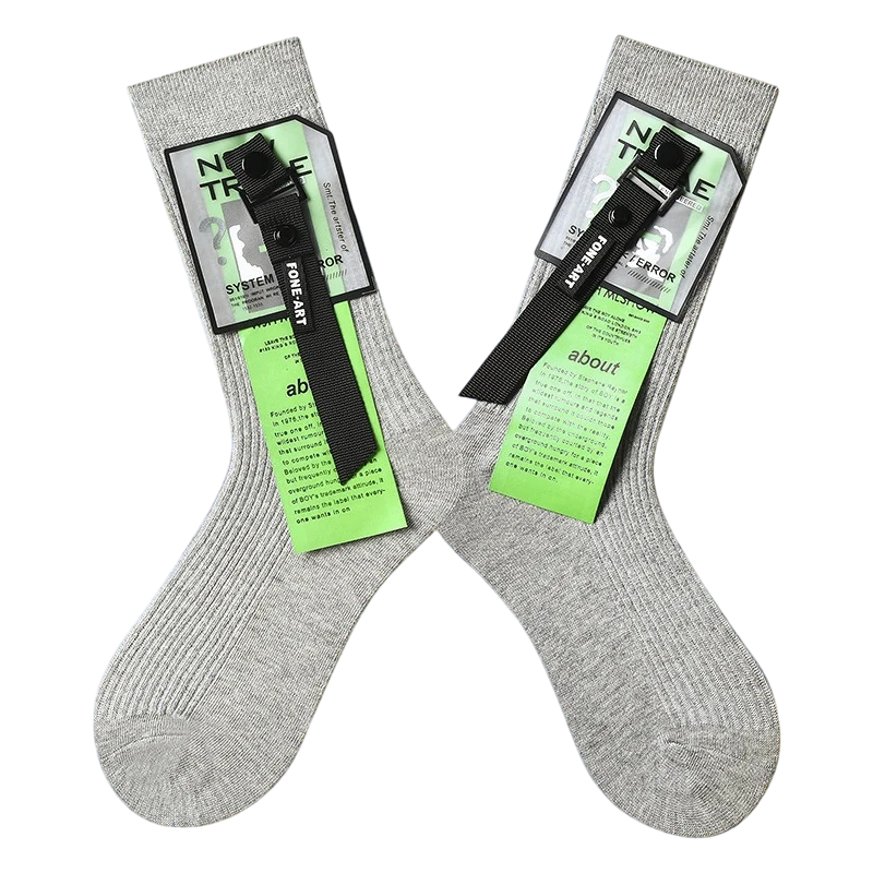Women’s Hardware Detail Long Socks – Urban Fall Winter Fashion Socks