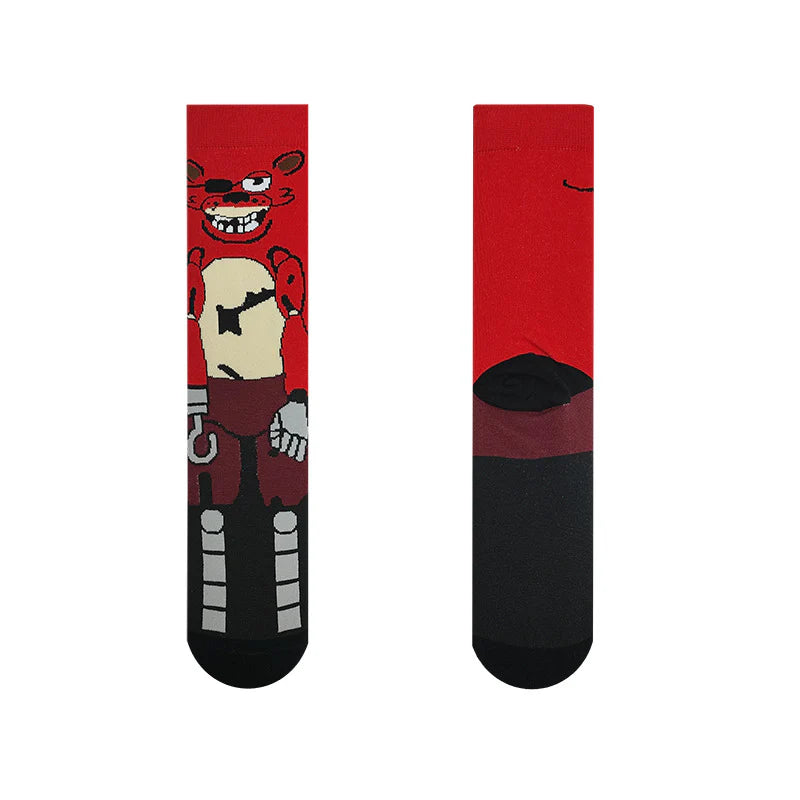 Unisex Playful Creature Mid-Calf Socks – Funny Patterned Cold Weather Socks