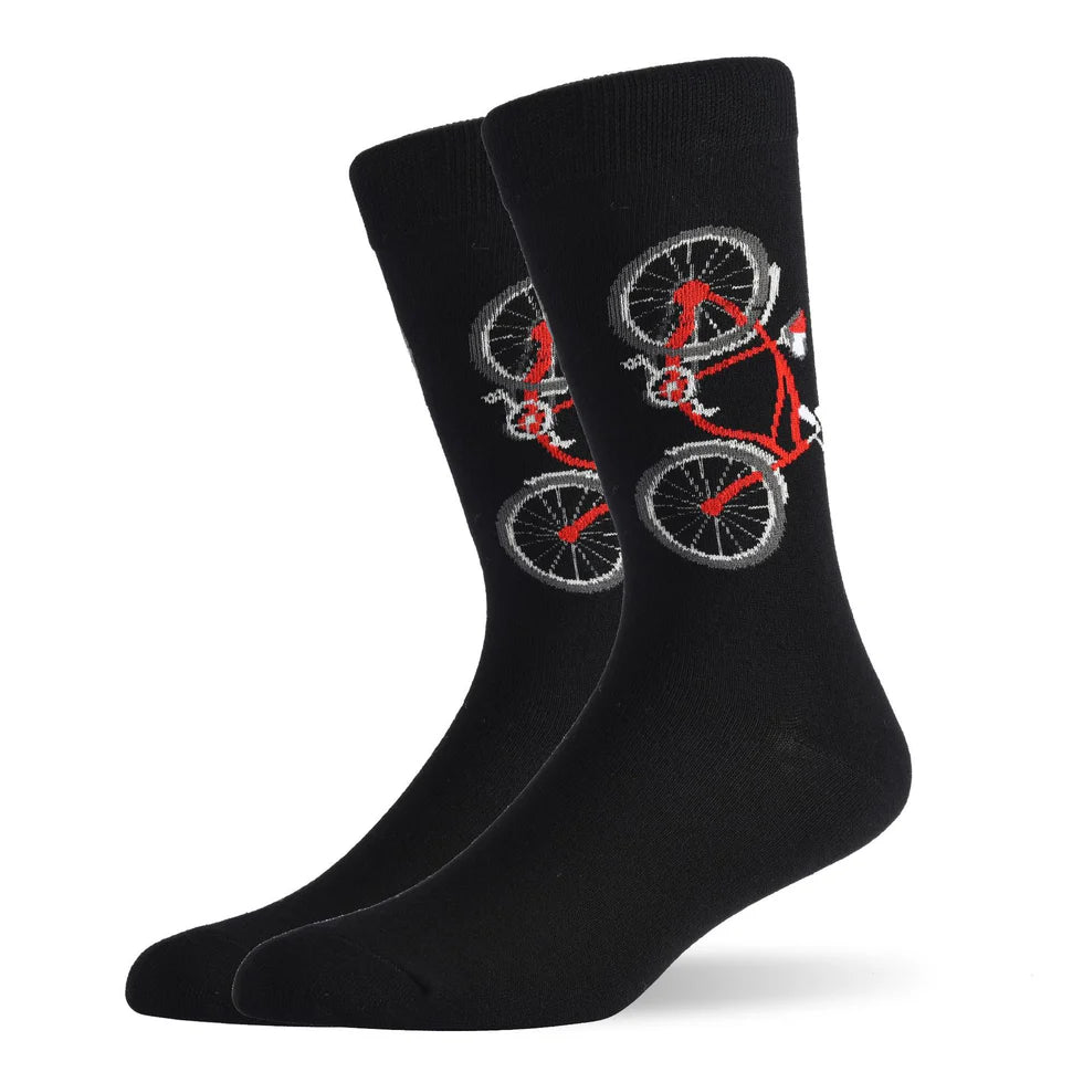 Men’s Whiskered Shark Mid-Calf Socks – Playful Novelty Everyday Socks
