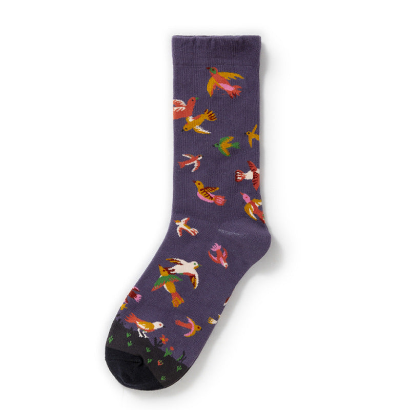 Gallery Edit Art-Inspired Combed Cotton Crew Socks