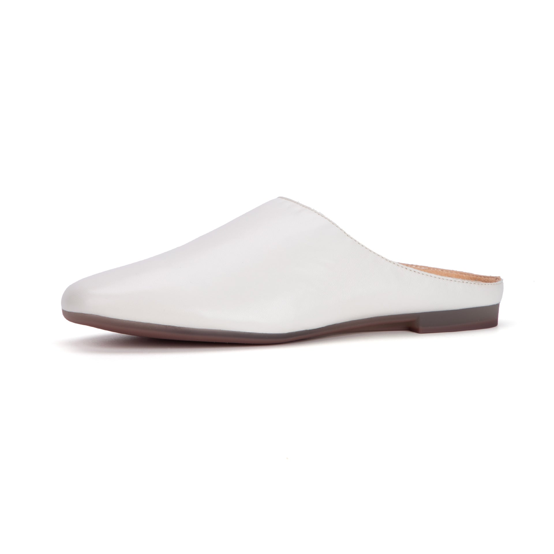 Women’s Leather Square-Toe Mule Flats
