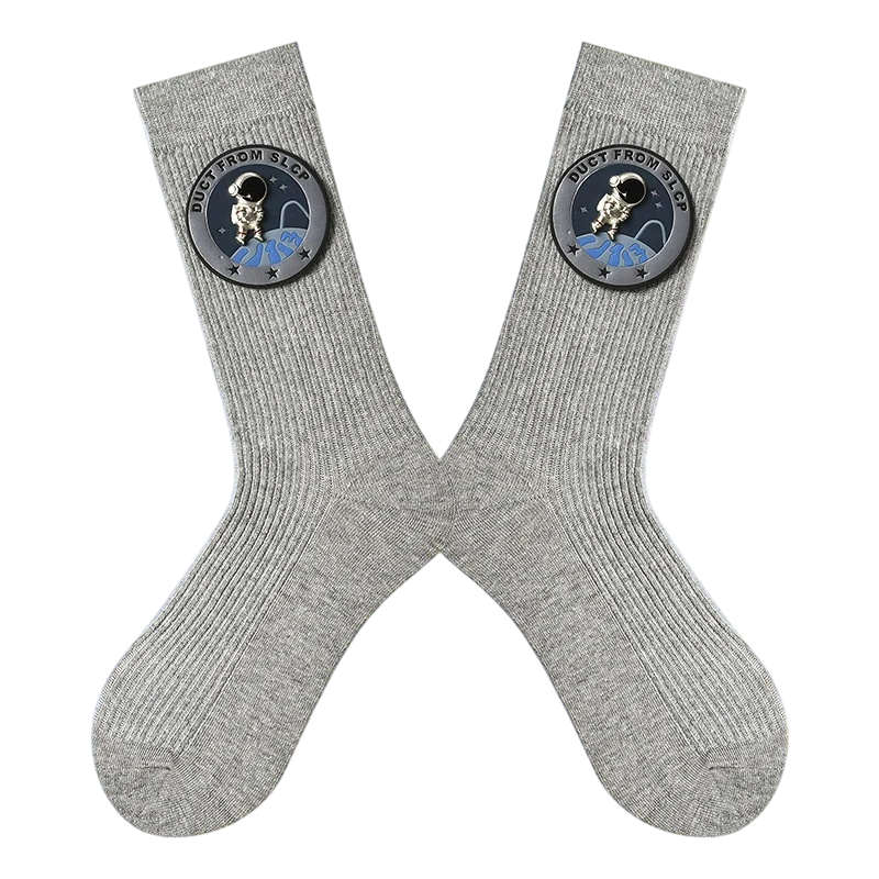 Women’s Safety-Pin Embellished Crew Socks – Alternative Street Style Socks