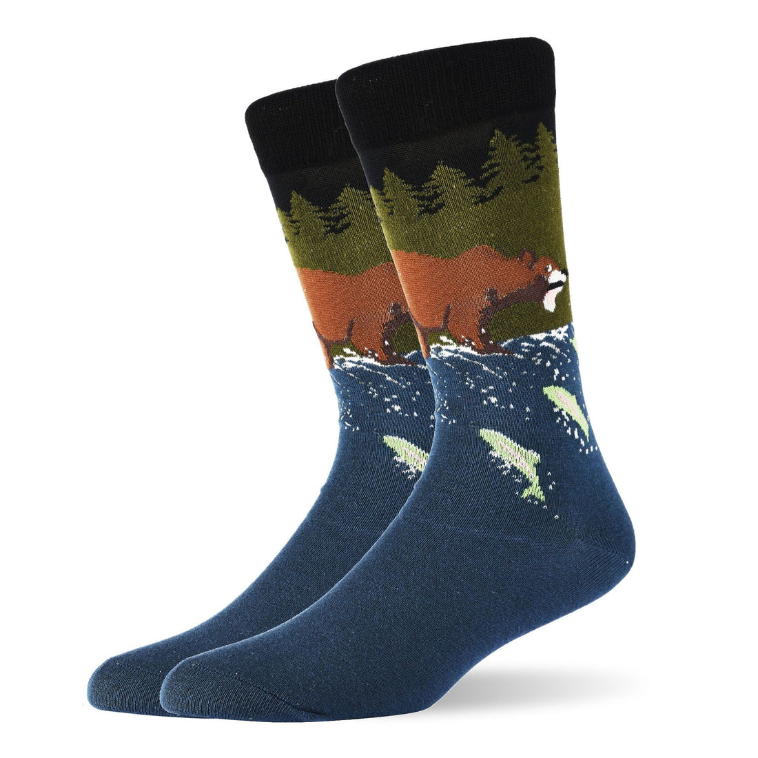 Men’s Dapper Shark High-Crew Socks – Creative Casual Winter Socks