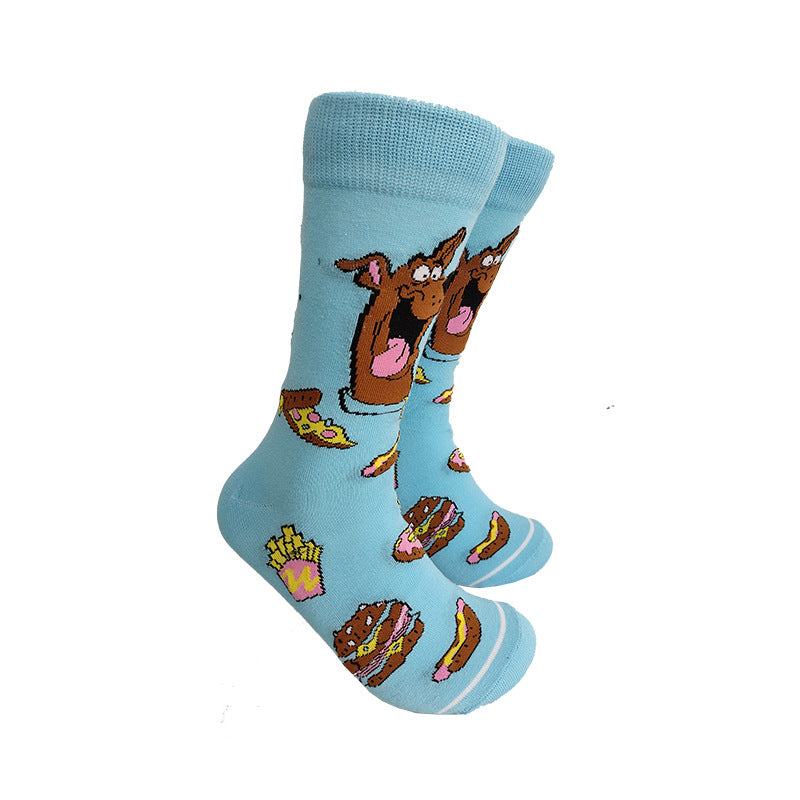 Unisex Mischievous Animal Crew Socks – Quirky Long Socks for Fall Winter