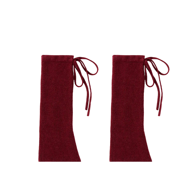 Women’s Cream Ribbed Boot Warmers – Minimal Flared Slouch Calf Socks