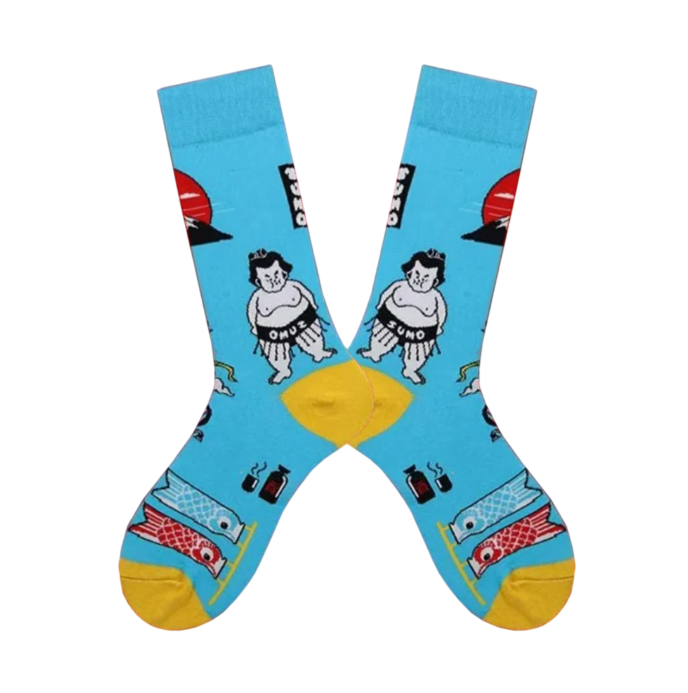 Women’s Scandinavian-Inspired Critter Long Socks – Vibrant Geometric Fashion Socks