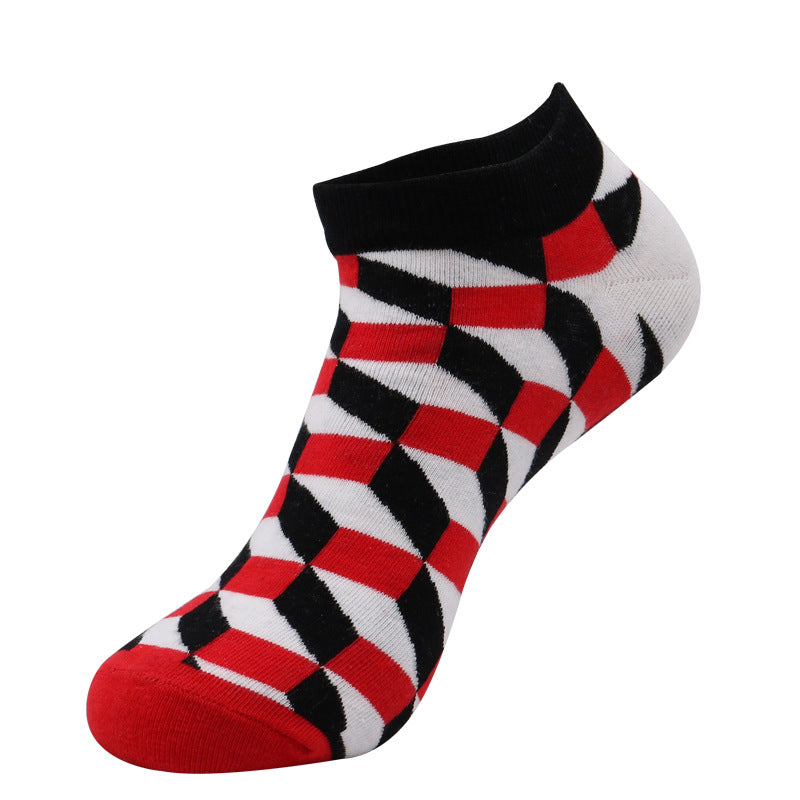 Unisex Cute Pattern No-Show Socks – Lightweight Cotton Summer Boat Socks