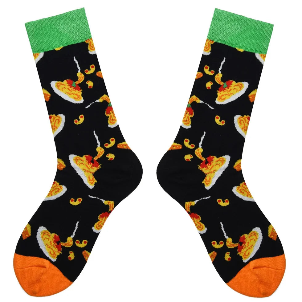 Women’s Quirky Mascot Jacquard Crew Socks – Moisture-Absorbing Cotton-Blend Socks