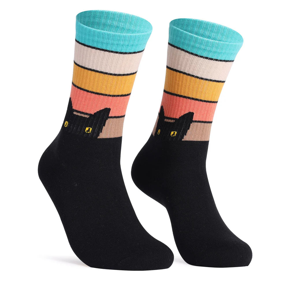 Unisex Pet Lover Crew Socks – Funny Cat and Dog Cotton Socks