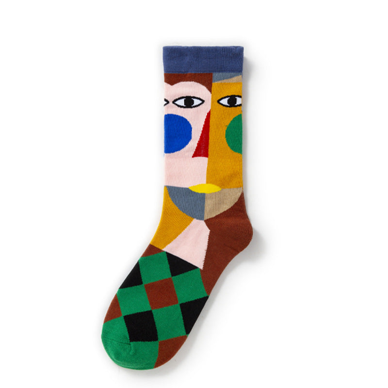Gallery Edit Art-Inspired Combed Cotton Crew Socks