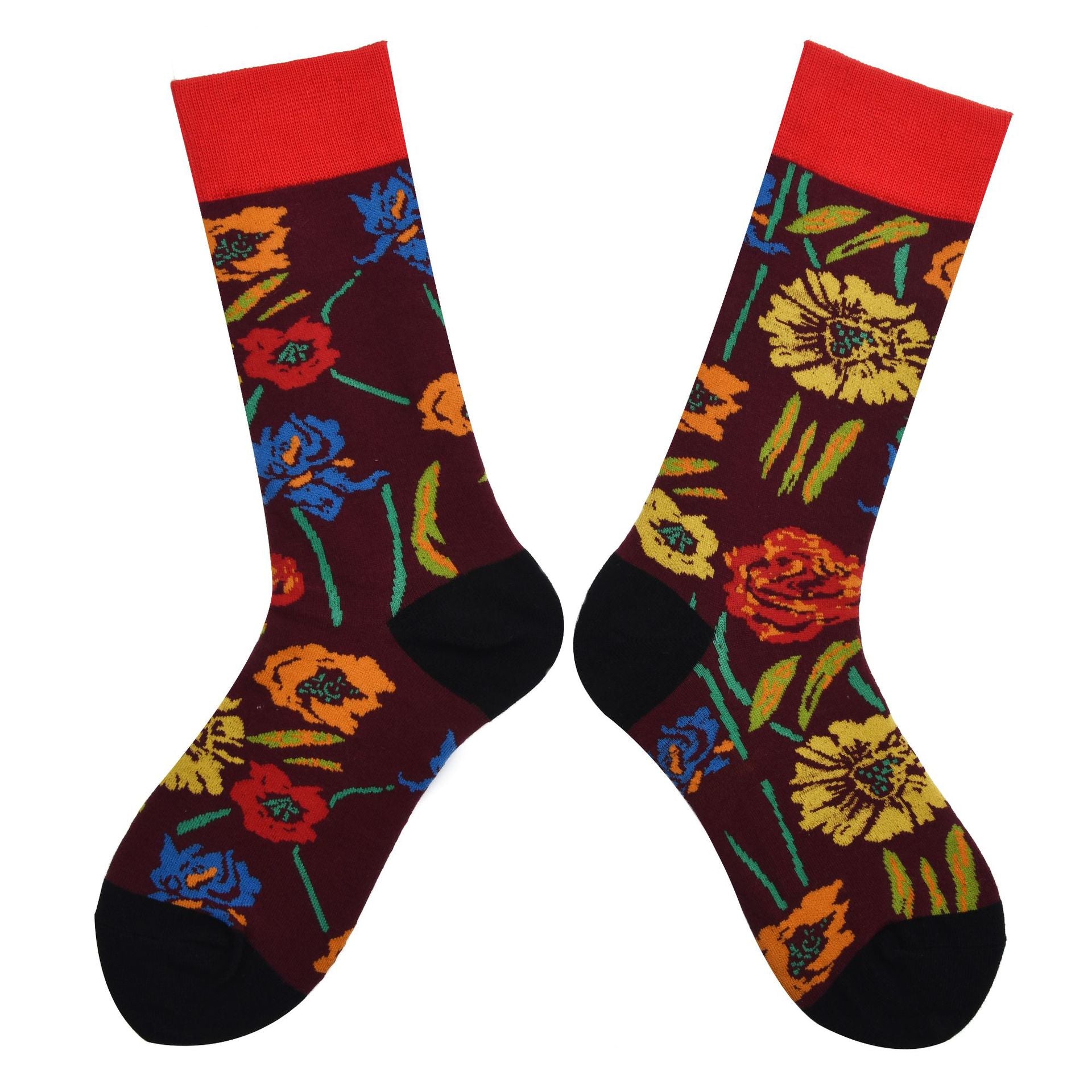 Women’s Playful Woven Character Mid-Calf Socks – Soft Everyday Novelty Socks