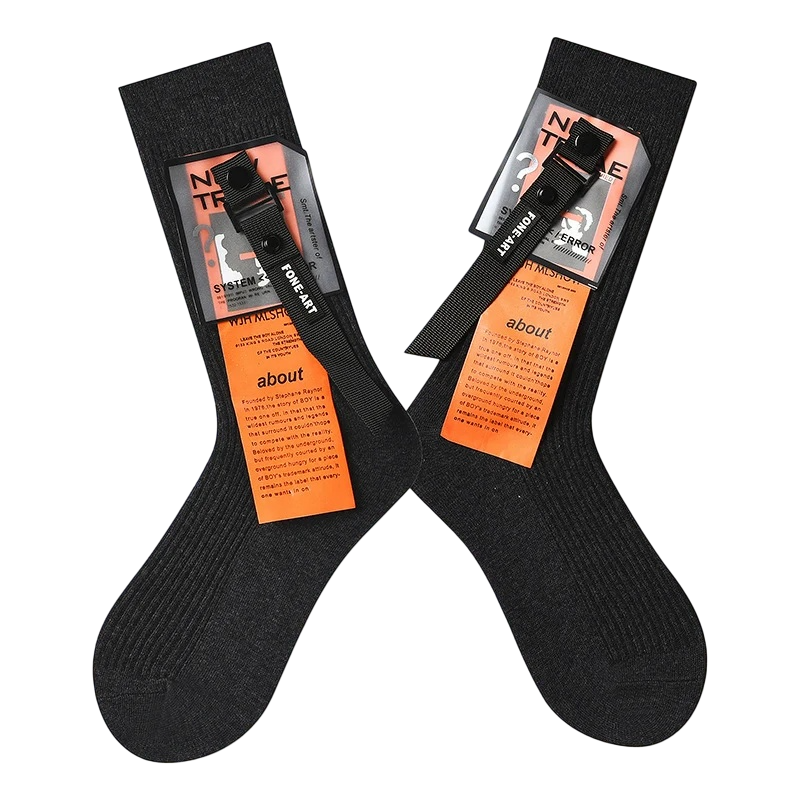 Women’s Hardware Detail Long Socks – Urban Fall Winter Fashion Socks