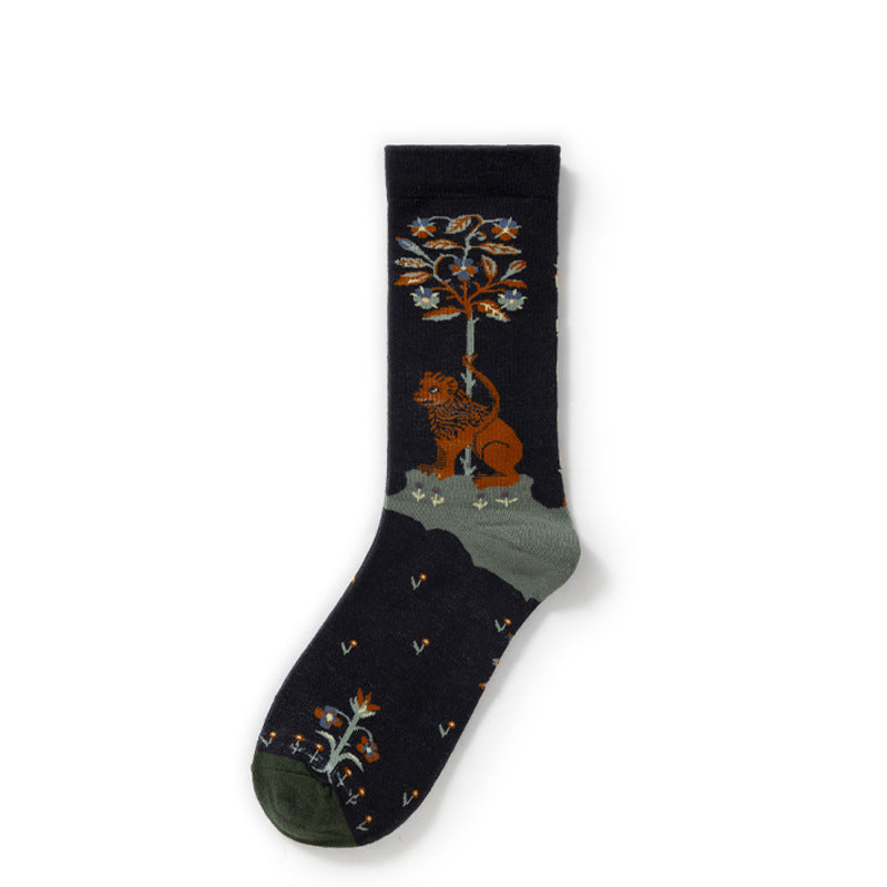 Gallery Edit Art-Inspired Combed Cotton Crew Socks