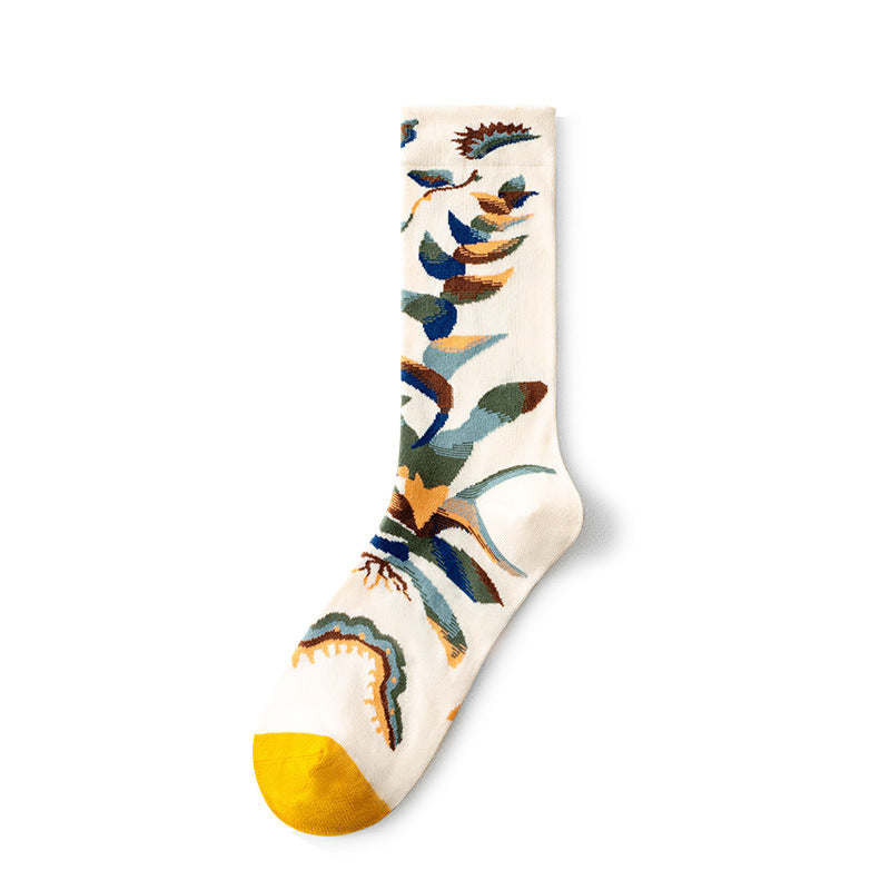 Gallery Edit Art-Inspired Combed Cotton Crew Socks
