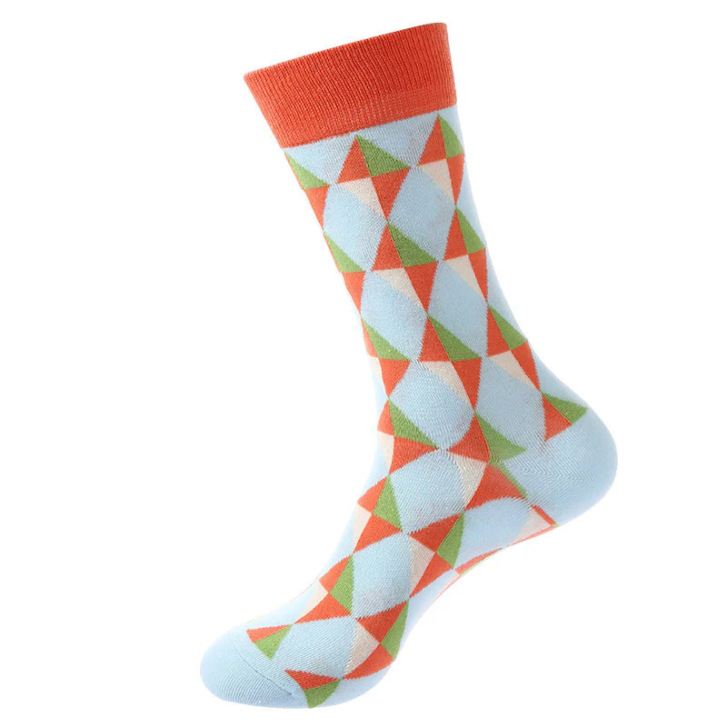 Women’s Classic Tartan Mid-Calf Socks – Minimal British-Inspired Cotton Socks