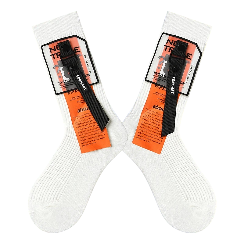 Women’s Safety-Pin Embellished Crew Socks – Alternative Street Style Socks