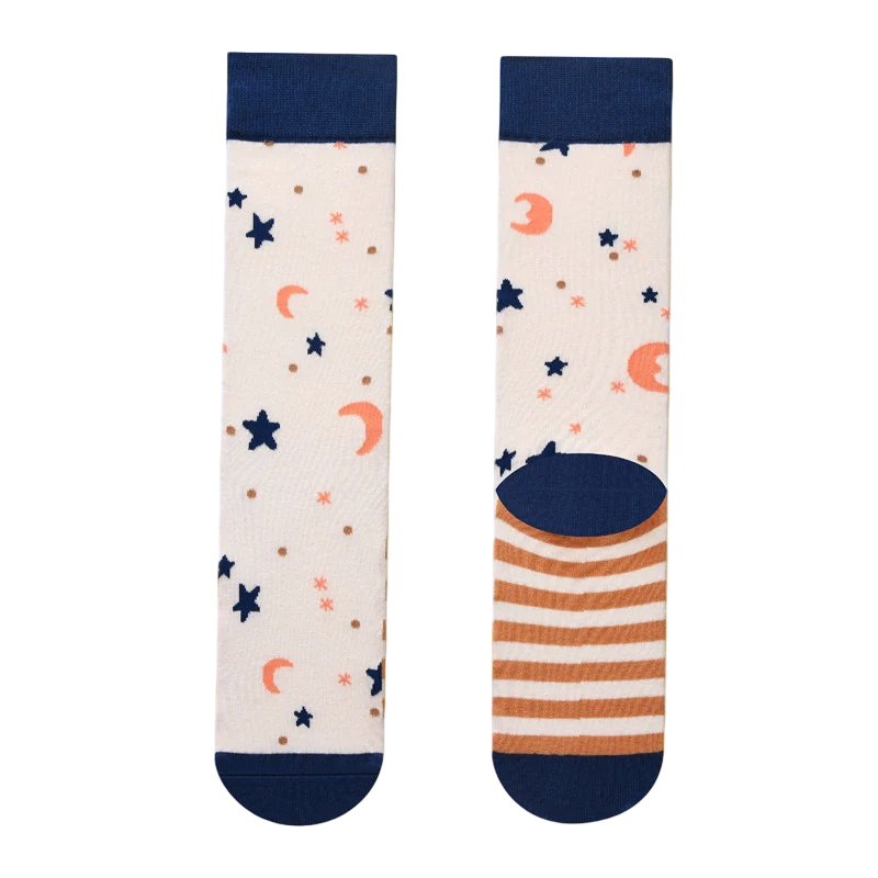 Women’s Playful Illustrated Tube Socks – Comfortable Casual Socks for Fall Winter