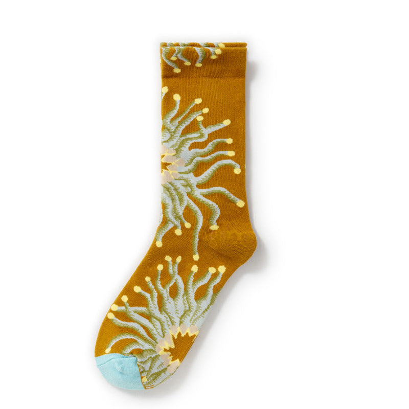 Gallery Edit Art-Inspired Combed Cotton Crew Socks