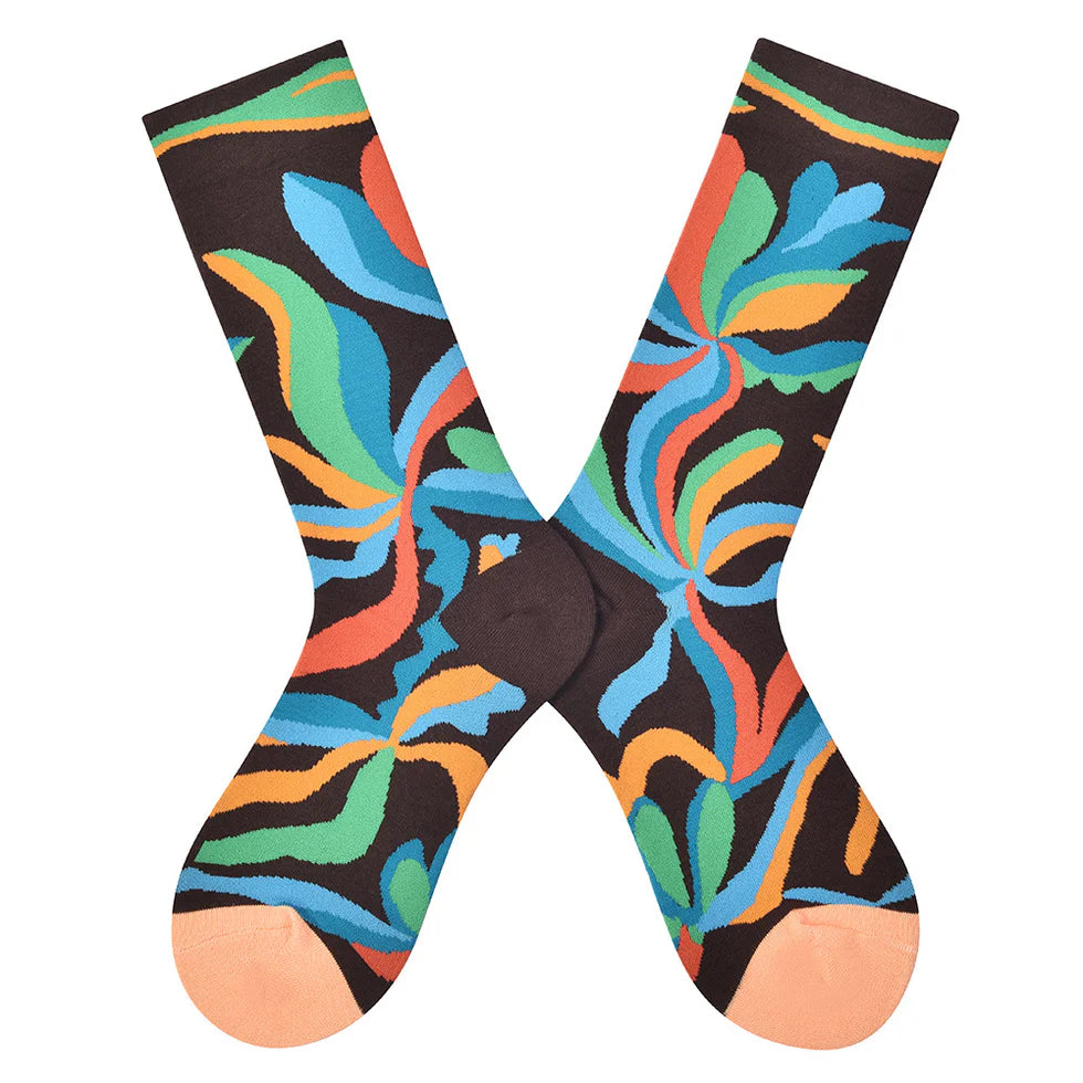Women’s Solid Color Crew Socks – French-Inspired Streetwear Fashion Socks