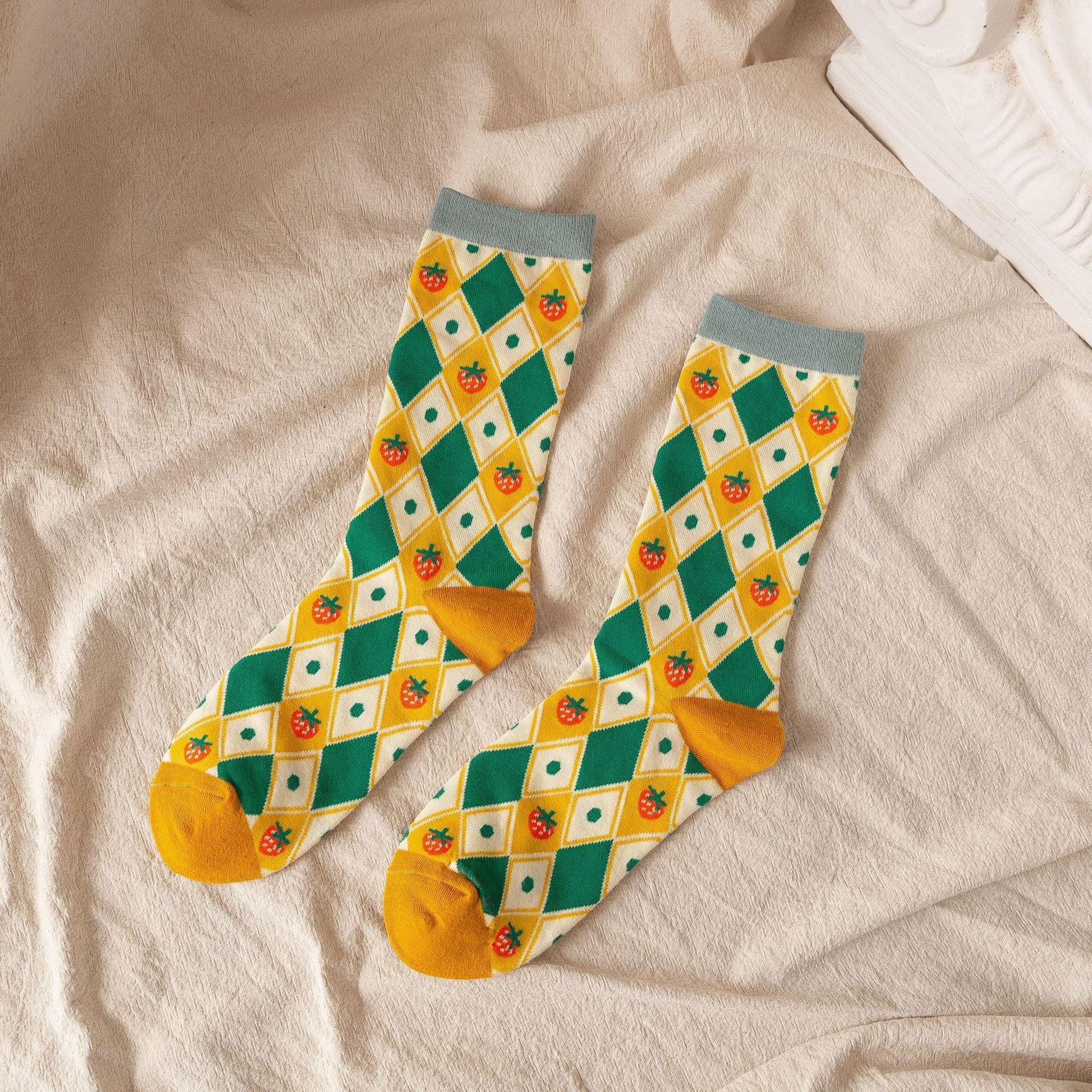 Women’s Sunflower Knee-High Socks – French-Inspired Preppy Sport Socks