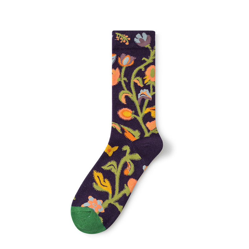 Gallery Edit Art-Inspired Combed Cotton Crew Socks
