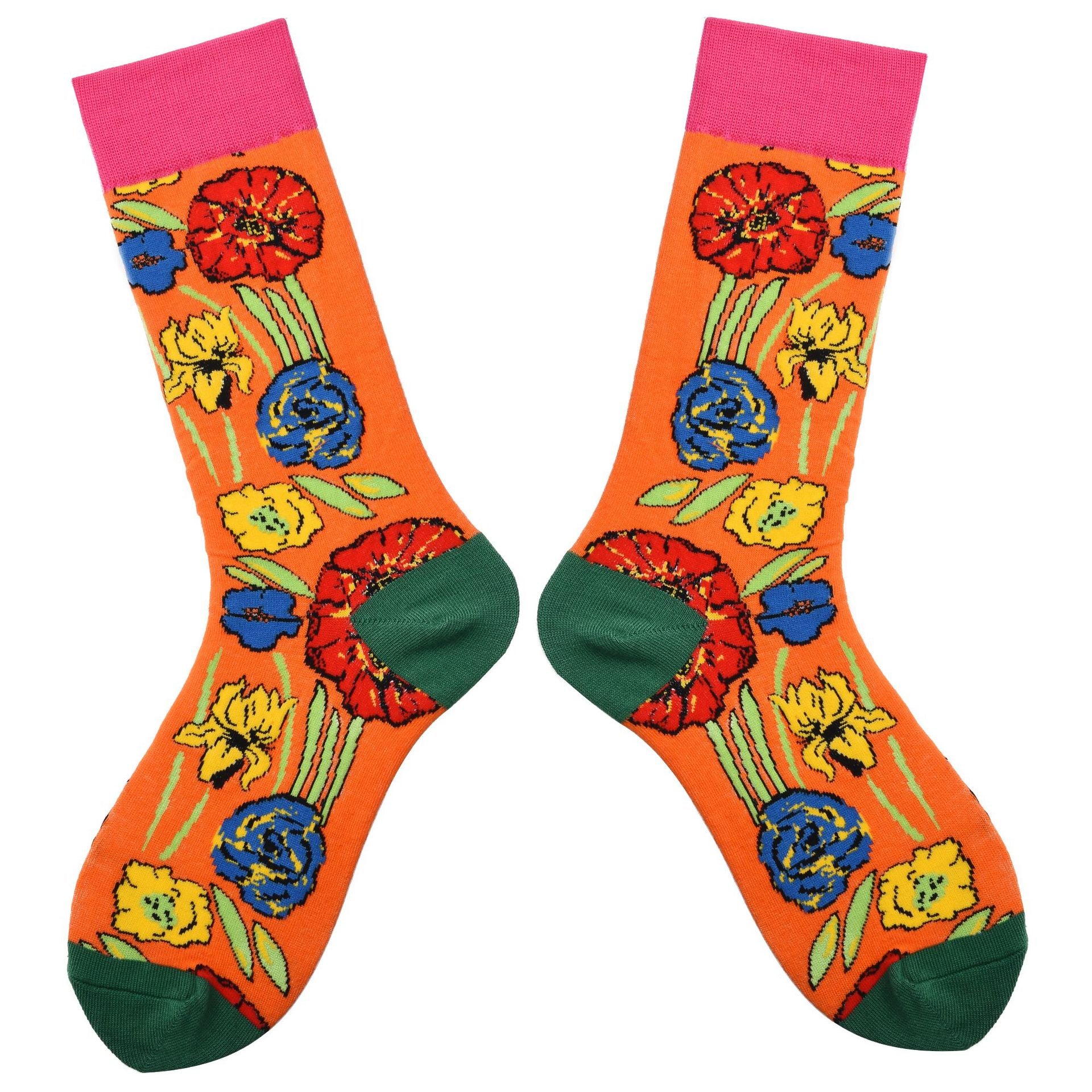 Women’s Playful Woven Character Mid-Calf Socks – Soft Everyday Novelty Socks