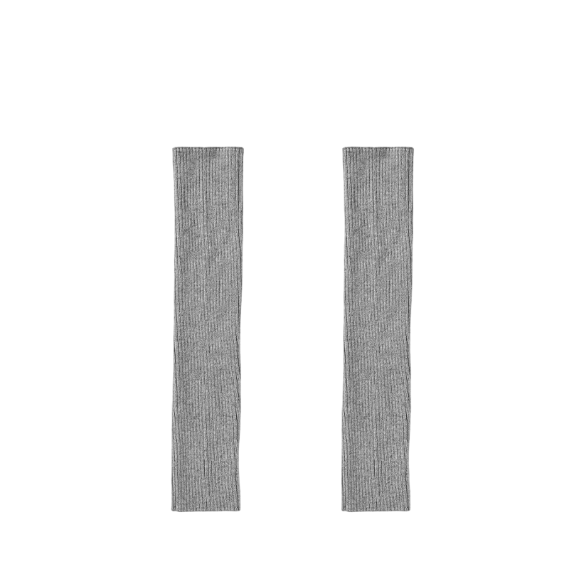 Women’s White Thick Slouch Leg Warmers – Preppy Calf-Length Winter Boot Socks