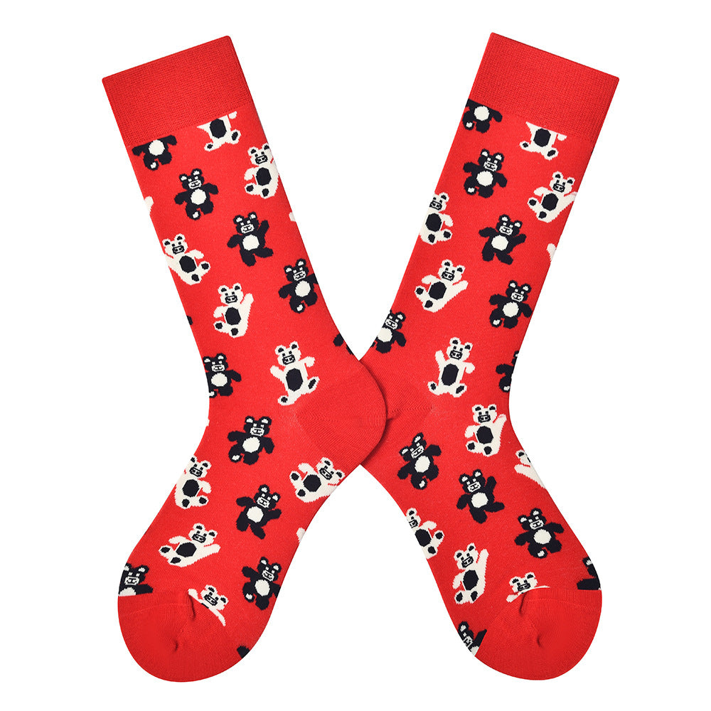 Women’s Cheerful Letter Mid-Calf Socks – Bright Cotton-Blend Everyday Socks