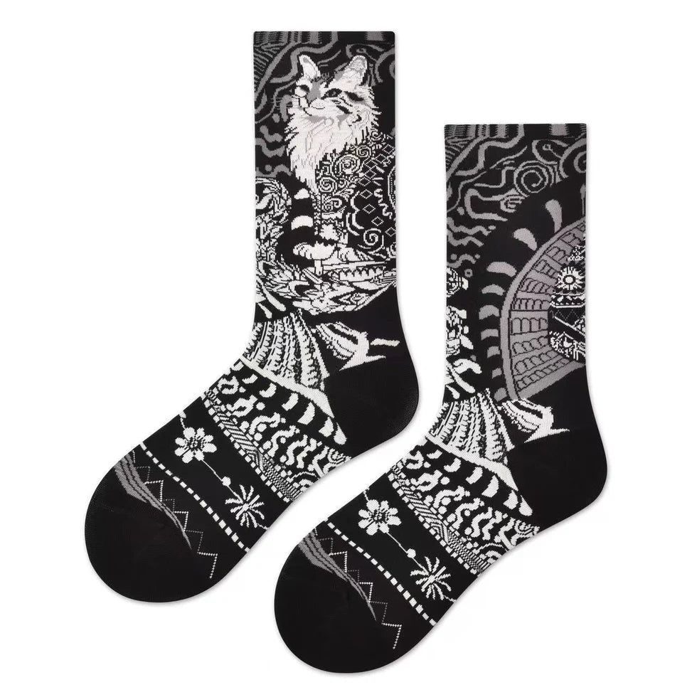 Women’s Mulberry Silk-Blend Crew Socks – Japanese-Inspired Lightweight Summer Socks