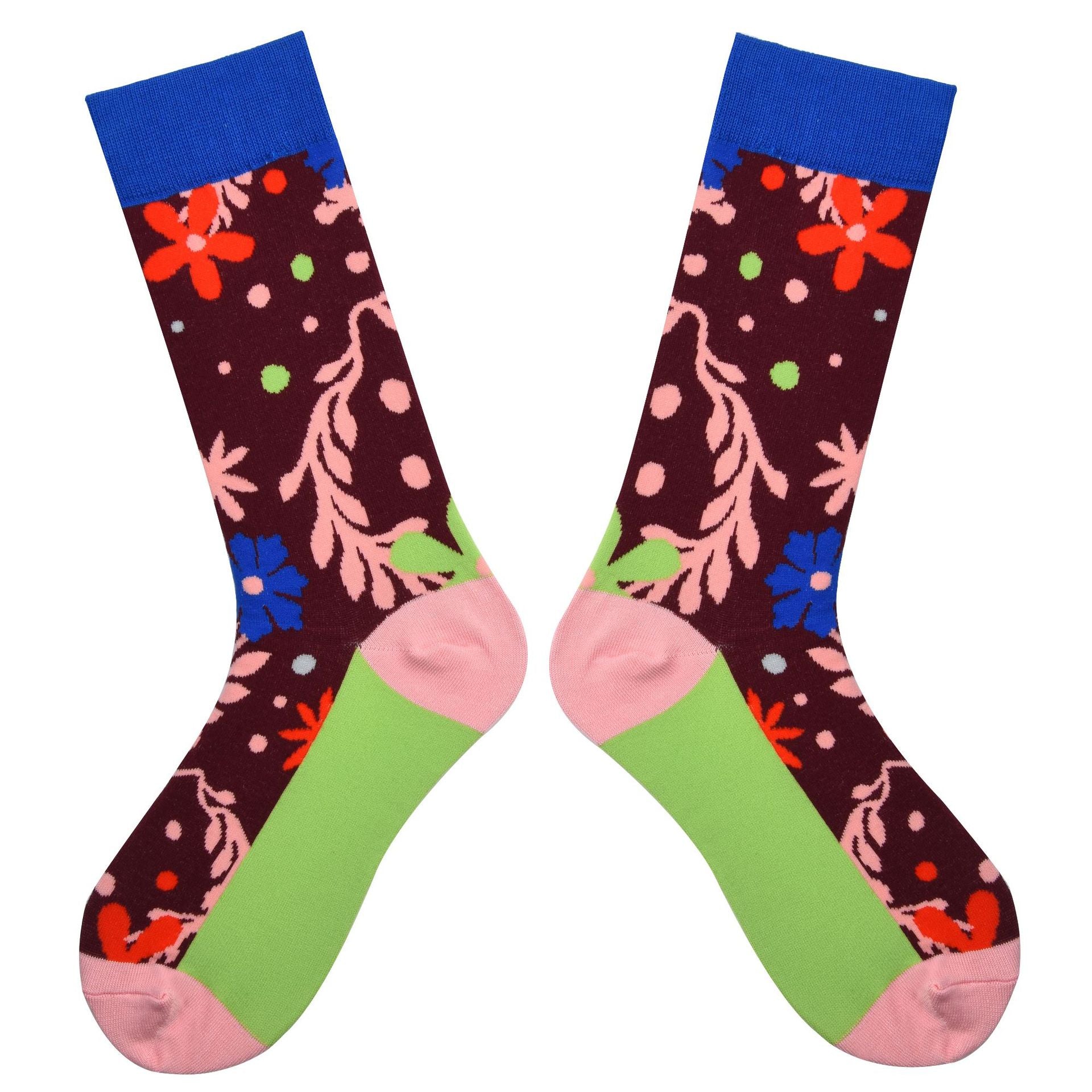 Women’s Playful Woven Character Mid-Calf Socks – Soft Everyday Novelty Socks