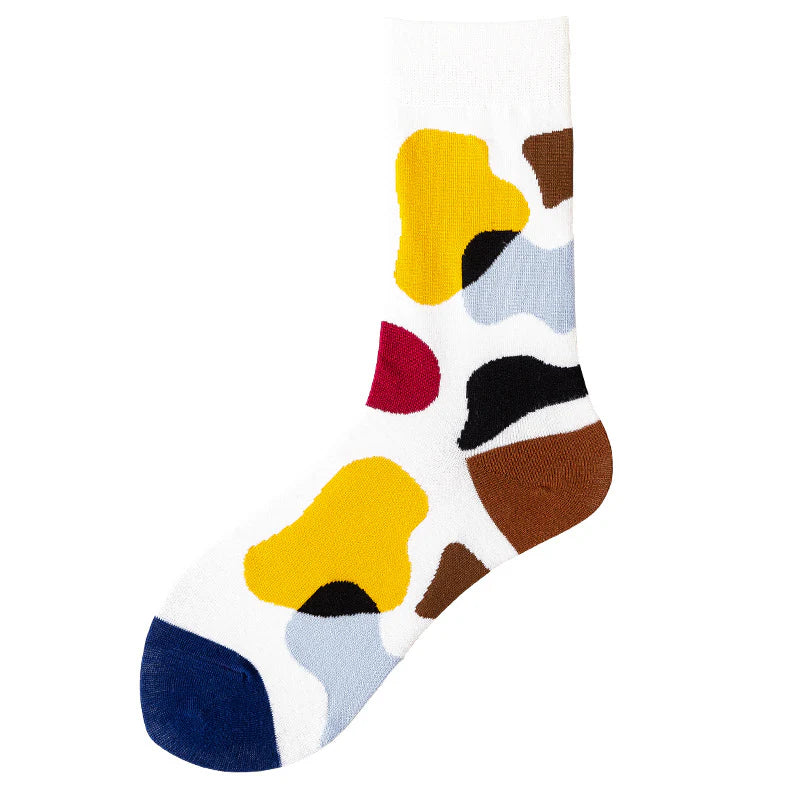 Unisex Playful Pattern Long Socks – Fashion Cotton Everyday Crew Socks