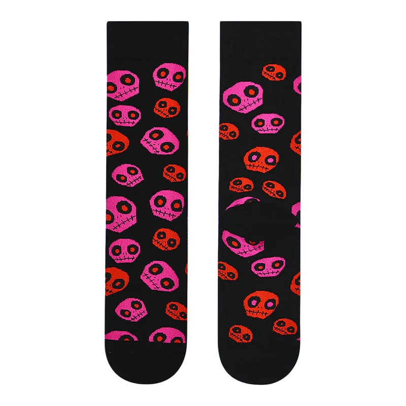 Women’s Offbeat Cartoon Long Socks – Straight-Leg Cotton-Blend Everyday Socks