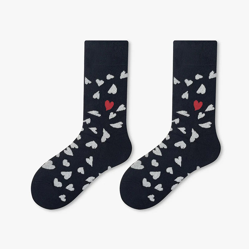 Unisex Shark Graphic Sport Crew Socks – Korean-Inspired Preppy Cotton Socks