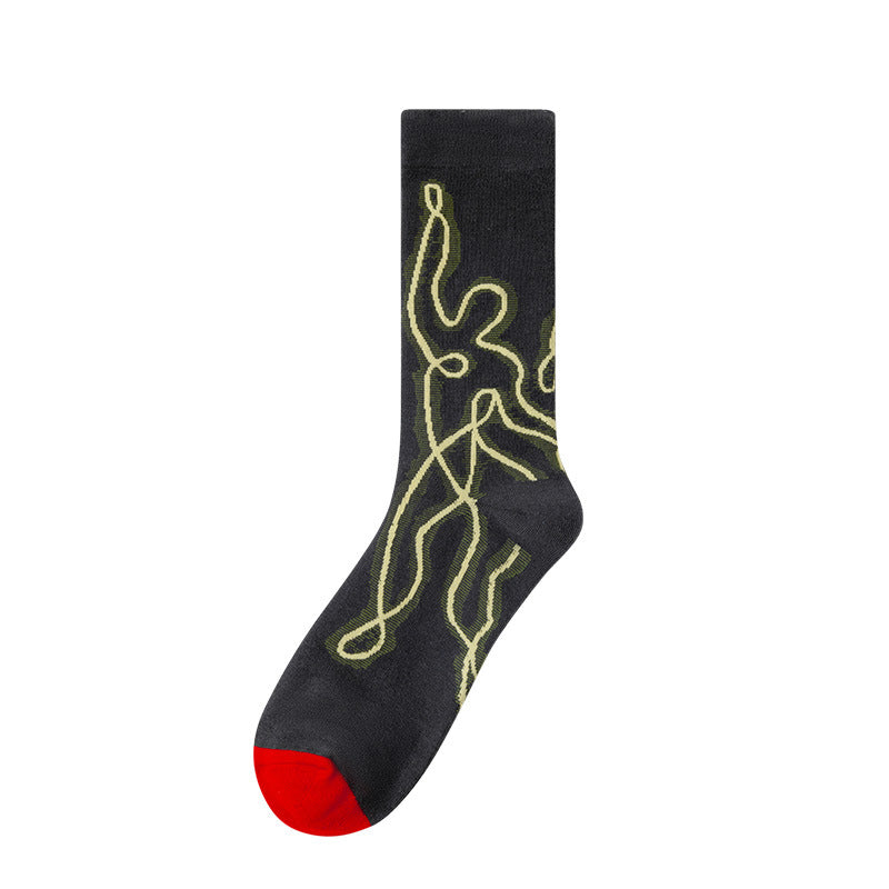 Gallery Edit Art-Inspired Combed Cotton Crew Socks