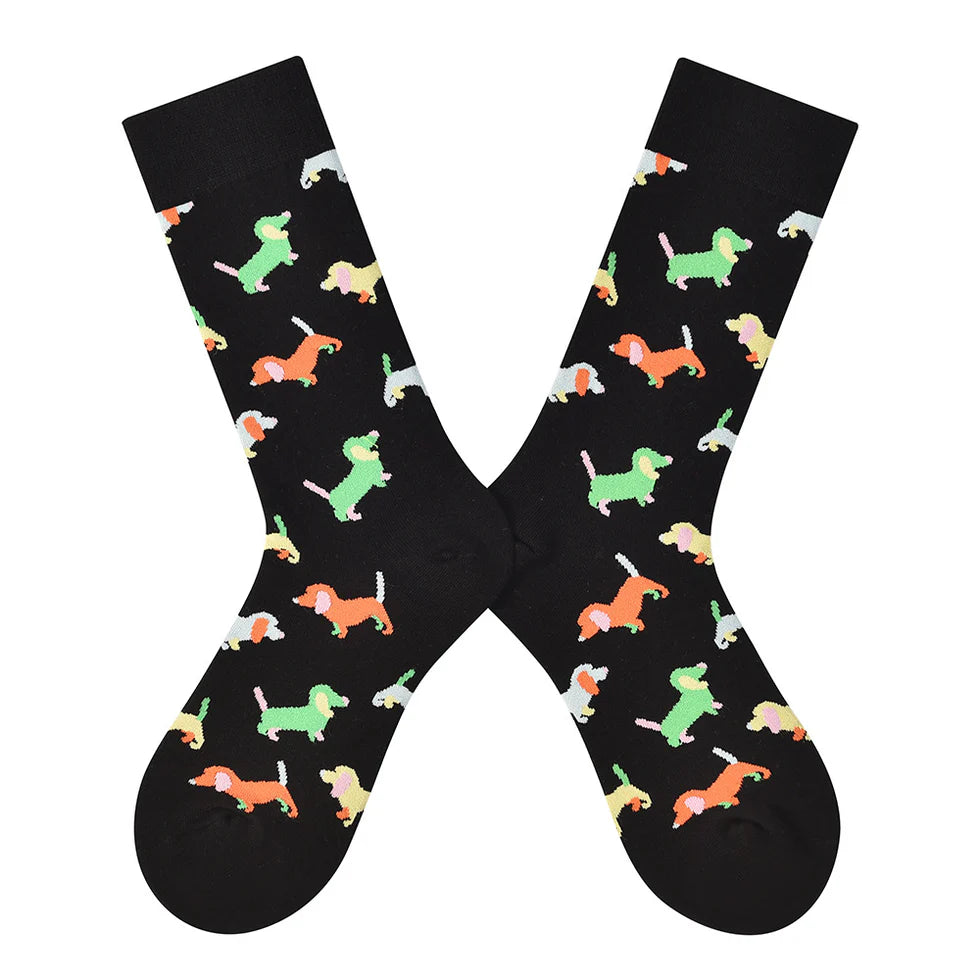 Women’s Nordic-Inspired Critter Mid-Calf Socks – Playful Everyday Fashion Socks