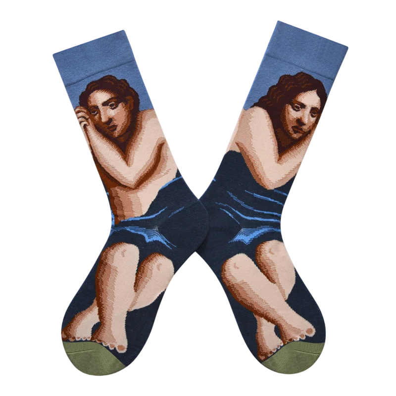 Women’s Wild Garden Crew Socks – Romantic French-Inspired Botanical Socks