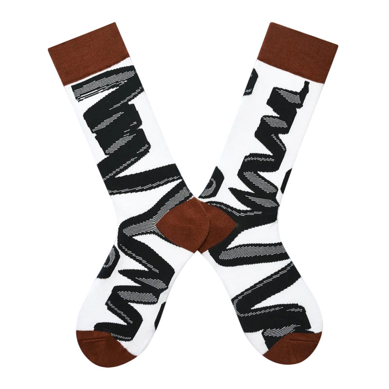 Women’s Herbarium High-Crew Socks – Vintage Plant-Inspired Autumn Socks