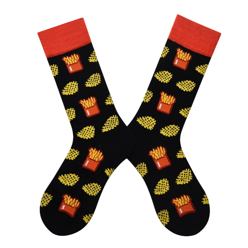 Unisex Whimsical Orchard High Socks – Fun Couple Streetwear Socks