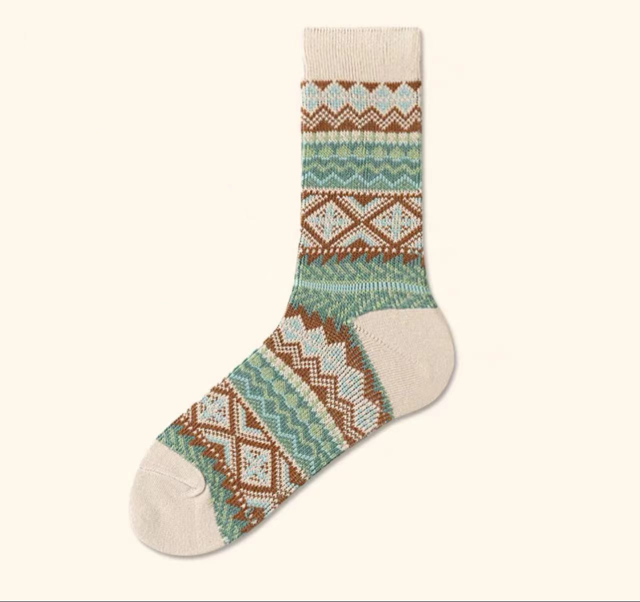 Vintage Check Slouch Crew Socks