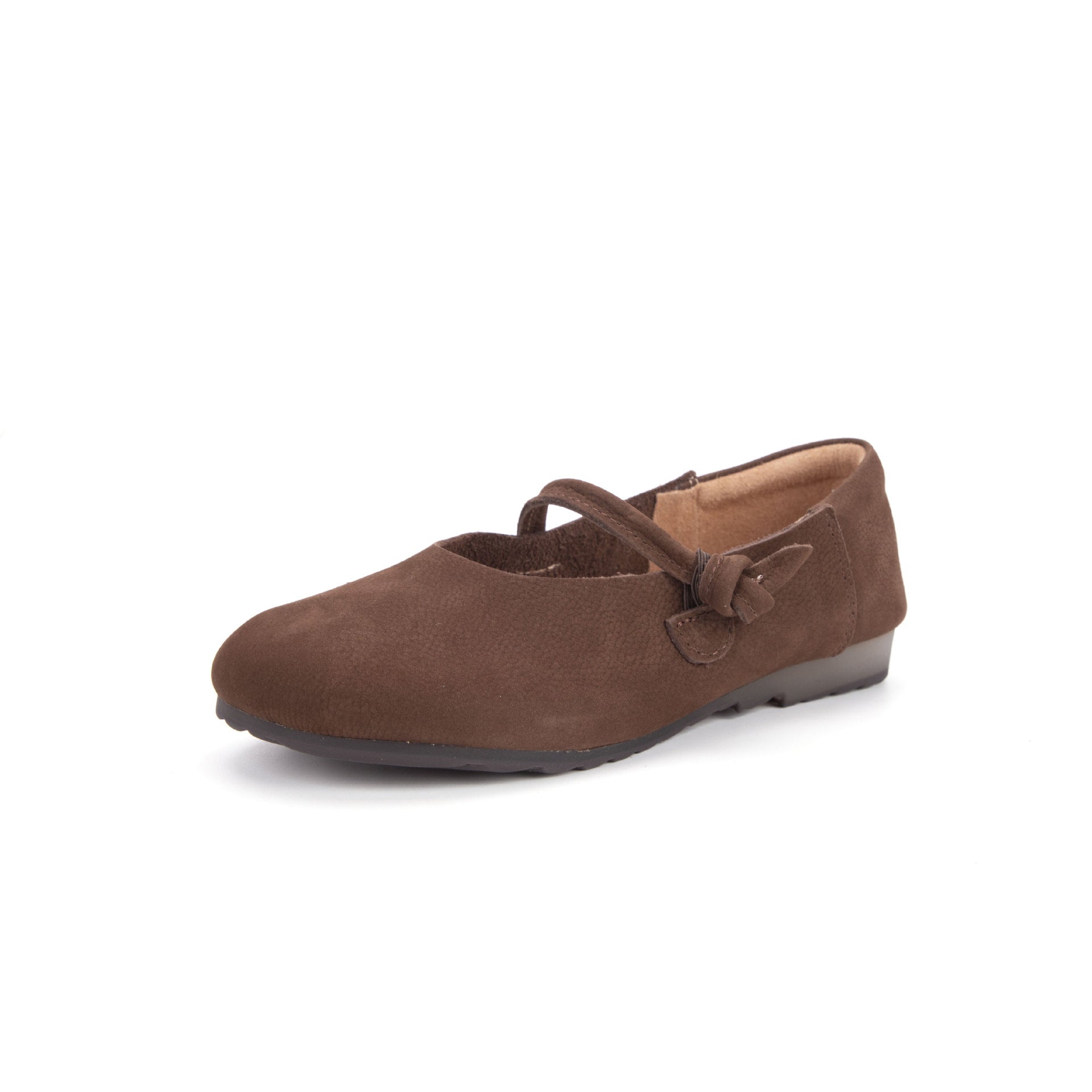 Women’s Nubuck Leather Mary Jane Flats